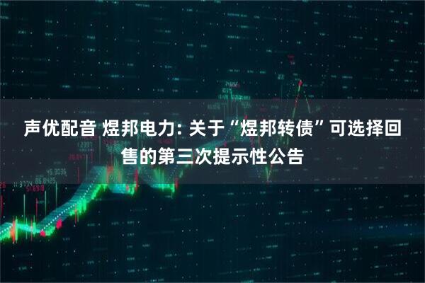声优配音 煜邦电力: 关于“煜邦转债”可选择回售的第三次提示性公告