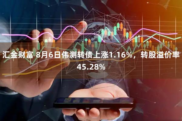 汇金财富 8月6日伟测转债上涨1.16%，转股溢价率45.28%